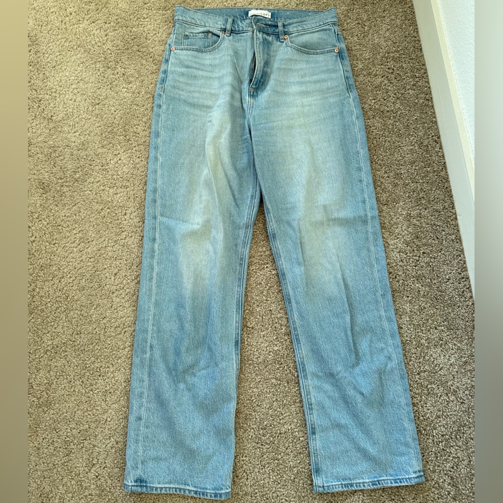 LOFT Women's Straight Leg Jeans in Light Blue